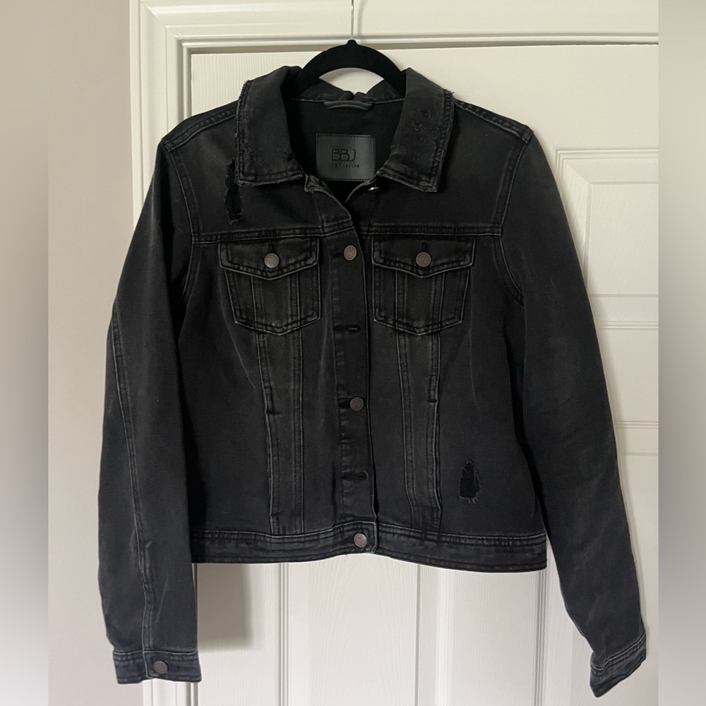 Black Distressed Denim Jacket